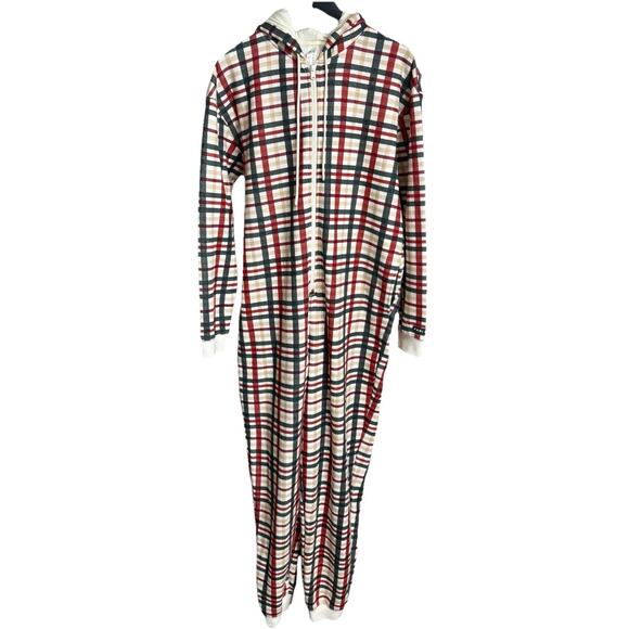Fabletics Cozy “Holiday Women’s Pajama Collection” Hooded XL One Piece NWOT - Picture 1 of 9